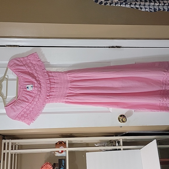 SEASPICE RESORTWEAR "CONSTANCE" Off-the-shoulder maxi dress NWT, Size Large - Picture 5 of 8